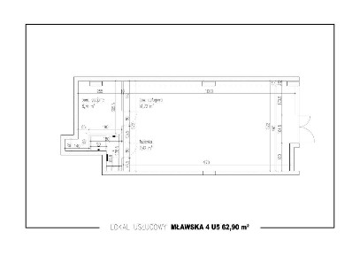 Lokal usługowy 61,65 m2, ul. Mławska 4/U5 Białystok