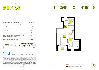2-pokojowe mieszkanie 40m2 + balkon