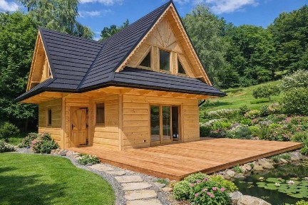 Producent Domek góralski drewniany całoroczn szkieletowy z bali budowa