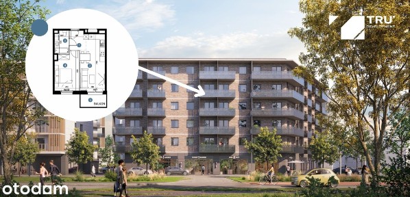 2-pokojowe mieszkanie 34m2 + ogródek