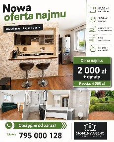 -REZERWACJA -Na wynajem 3-pokojowe mieszkanie na parterze