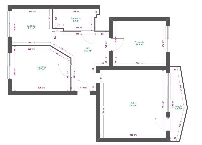 Mieszkanie 64m²✮Cegła✮umeblowane✮3pokoje✮Balkon✮1 piętro