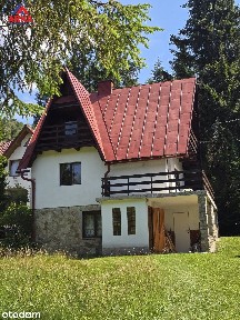 Dom nad strumieniem w otoczeniu zieleni