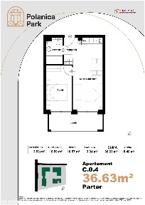 2-pokojowe mieszkanie 37m2 + loggia Bezpośrednio