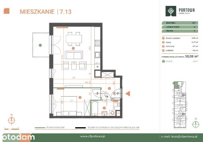 2 pokojowe mieszkanie na ostatnim piętrze z widokiem na zieleń