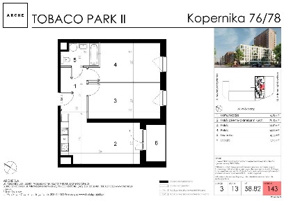 3-pokojowe mieszkanie 61m2 + loggia
