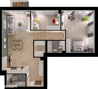2.M.24 | 91,85 m² | 3 pokoje z dużym salonem | Krzyki- Gaj