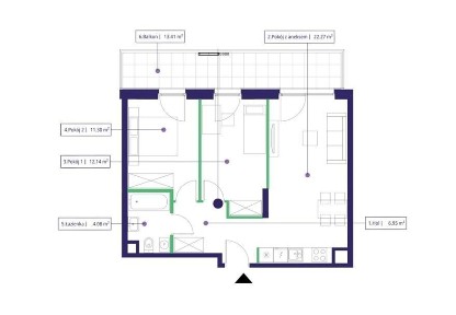 Mieszkanie na nowoczesnym osiedlu * 3 pokoje - 56 m² * Duży balkon!