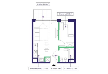 Mieszkanie z pięknym widokiem | 2 pokoje | Balkon| Świetna lokalizacja