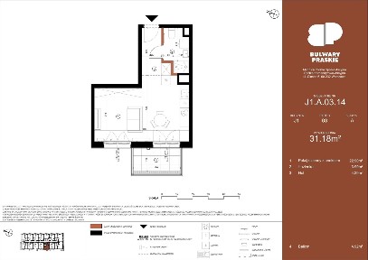 1-pokojowe mieszkanie 31m2 + balkon Bezpośrednio