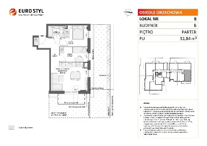 3-pokojowe mieszkanie 54m2 + ogródek