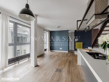 Unikat na Wilczej: Dwupoziomowy loft z widokiem