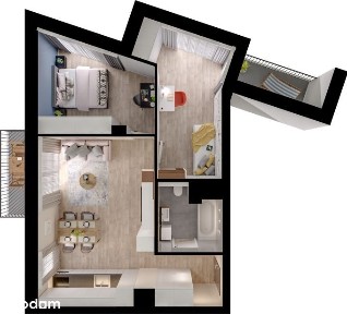 2.M.04 | 60,33 m² | 3 pokoje z balkonem | Krzyki- Gaj