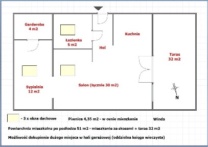 Nietuzinkowe mieszkanie z tarasem 32 m2, halą garażową, piwnicą, windą