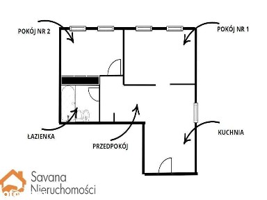 Przestronne 2 pokojowe mieszkanie przy ul.Jedności