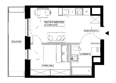 Najmniejsze dwupokojowe mieszkanie w projekcie MIKATO