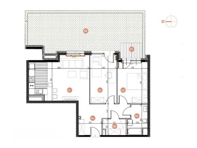 Mieszkanie, 67.46m², 3 pokoje, 1 piętro, B-KLM14-M5, Nowe Horyzonty