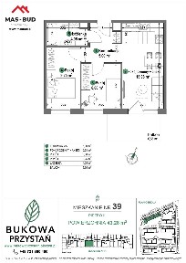 3-pokojowe mieszkanie 43m2 + balkon