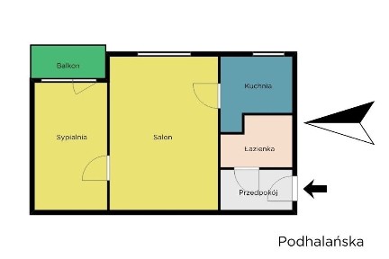 37 m² z loggią do aranżacji | Łódź Dąbrowa