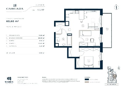 3-pokojowe mieszkanie 60m2 + balkon
