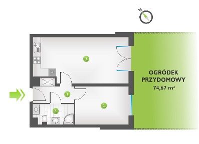 2 pokoje 43 m² z tarasem 10 m² | Bezpośrednio od dewelopera