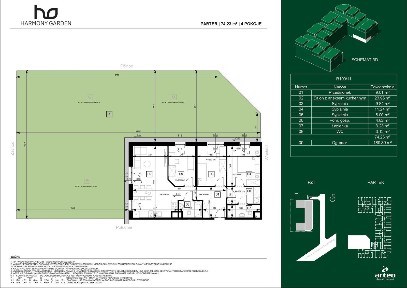 4 pokoje, 74,23 m², ogród 180 m², nowe, Harmony Garden