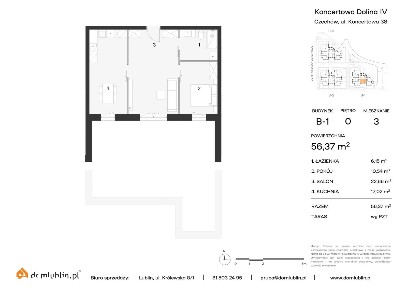 Osiedle Koncertowa Dolina | mieszkanie 3-pok. | B1 M3