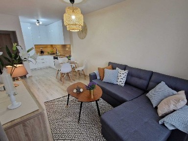 Do wynajęcia nowoczesne 2-pokojowe mieszkanie o powierzchni 39 m² z garażem podziemnym