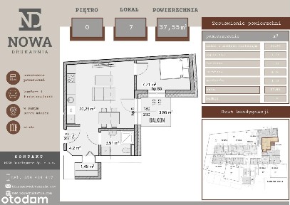 2-pokojowe mieszkanie 37m2 + balkon Bez Prowizji