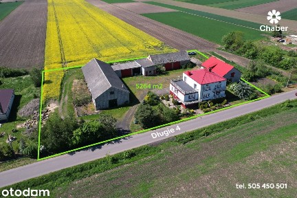 Dom z garażem,budynki gospodarcze,działka 5264m2 na wsi w Wielkopolsce