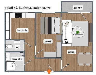 ul. Wybickiego, Sosnowiec | ŚRODULA | 52 m2 | do remontu