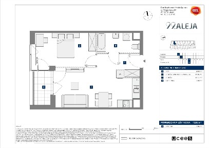 2-pokojowe mieszkanie 42m2 + loggia Bezpośrednio