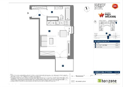 1-pokojowe mieszkanie 28m2 + balkon