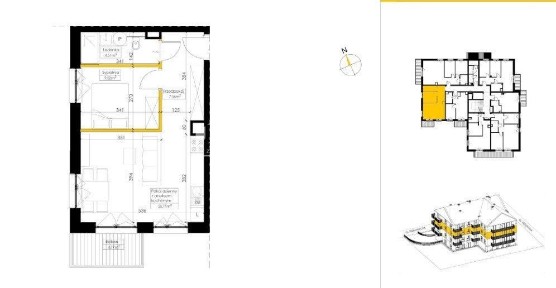 2-pokojowe mieszkanie z balkonem | 44,86 m2