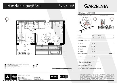 2-pokojowe mieszkanie 62m2 + taras Bezpośrednio
