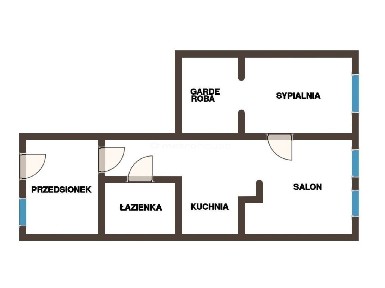 48,97 m² - Stan deweloperski - Parter - Garderoba