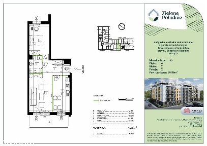 Zielone Południe | 2 pokoje z oddzielną kuchnią | 55 m² | Radom