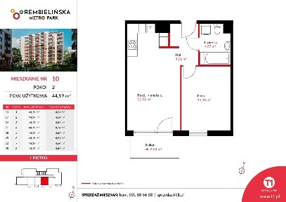 2-pokojowe mieszkanie 43m2 + ogródek Bez Prowizji