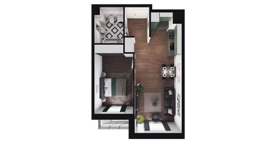 2-pokojowe mieszkanie 41m2 + loggia Bez Prowizji