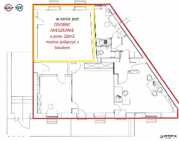 Lokal usługowy wraz z mały mieszkaniem w komplecie