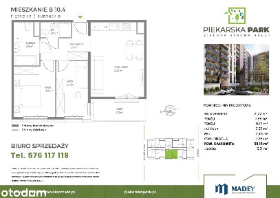 3-pokojowe mieszkanie 58m2 + loggia