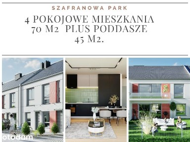 Mieszkanie 4-pok. z DUŻYM BALKONEM i poddaszem 45 mkw