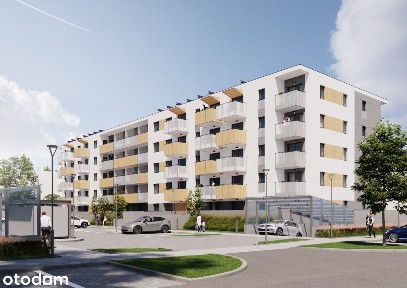 Budynek B 3-pokojowe mieszkanie 48,70 m2 + OGRÓDEK 22,57 m2