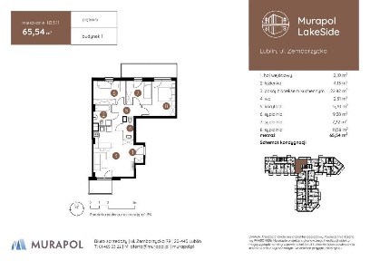 4-pokojowe mieszkanie 65m2 Bezpośrednio