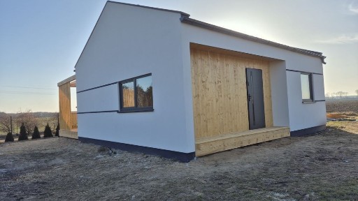 Dom jednorodzinny 70m2 na zgłoszenie konstrukcja szkieletowa