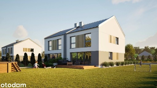 Wygodne bliźniaki 124m2 z garażem i dużą działką blisko miasta