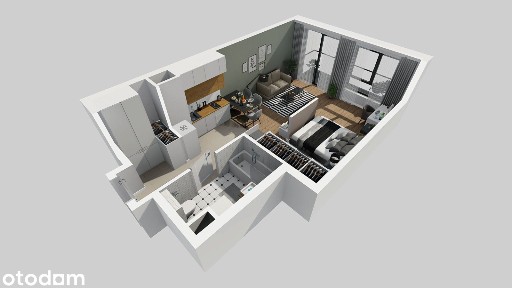 2 pokoje w apartamentowcu na ostatnim piętrze | BEZ PROWIZJI