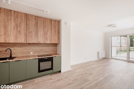46,35m² z wykończoną łazienką i kuchnią + miejsce postojowe