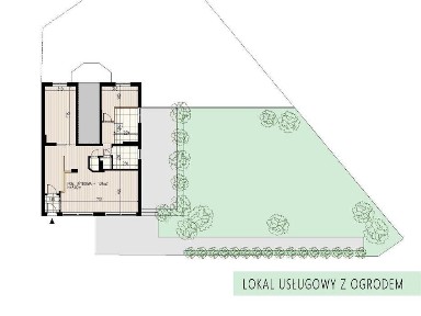Lokal usługowy 104m2 z ogrodem na wynajem