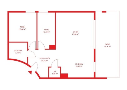 3 pokoje 77,50m2 + taras 23m2 + garaż + komórka